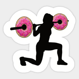 Weight Lifting Donut Sticker